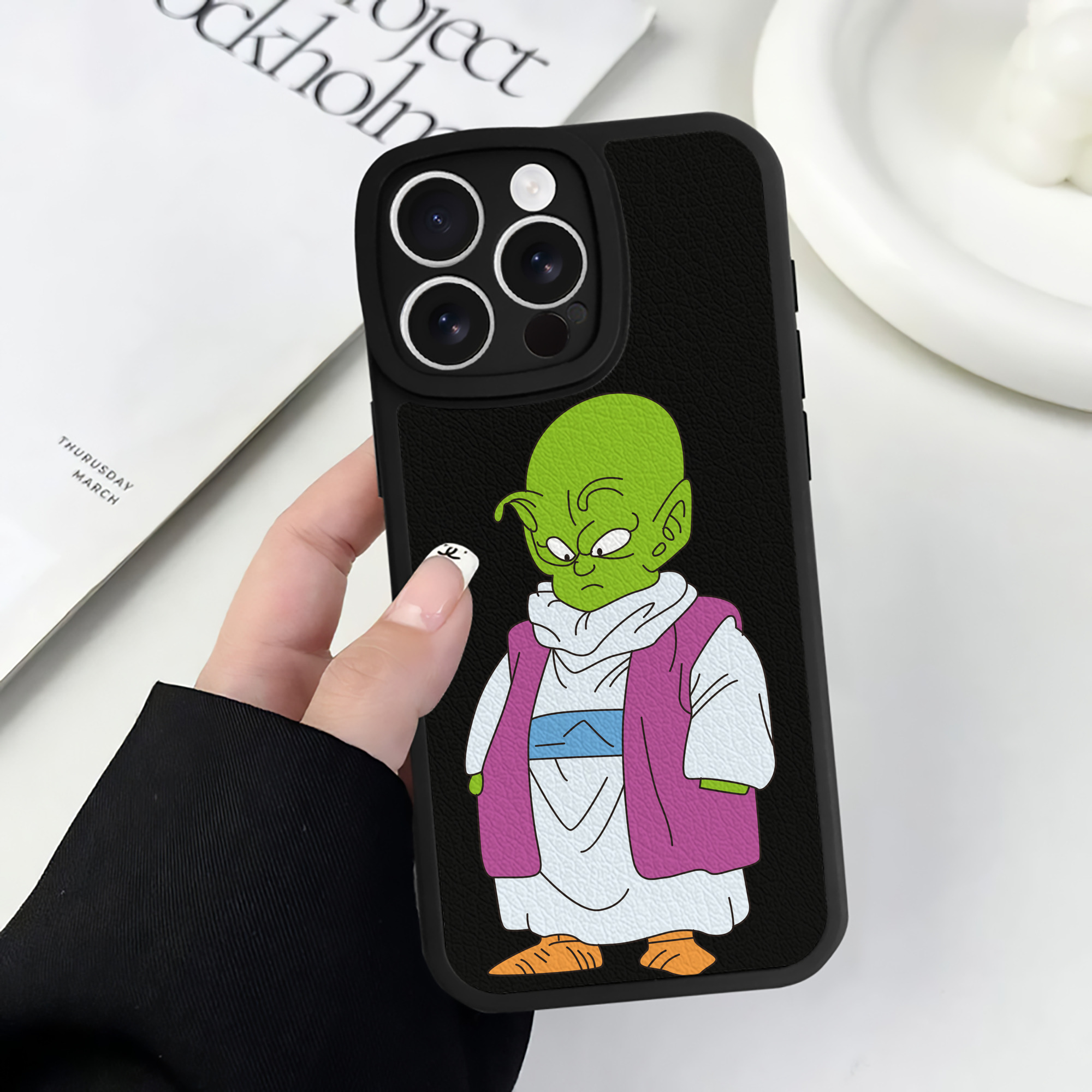 （画像用） ドラゴンボール ピッコロ DRAGON BALL Piccolo 【iPhone 16シリーズ対応】シリコンスマホケース（レザー調） 材質：シリコン